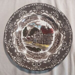 W H Grindly & Co English Country Inns Staffordshire Saucer Replacement One